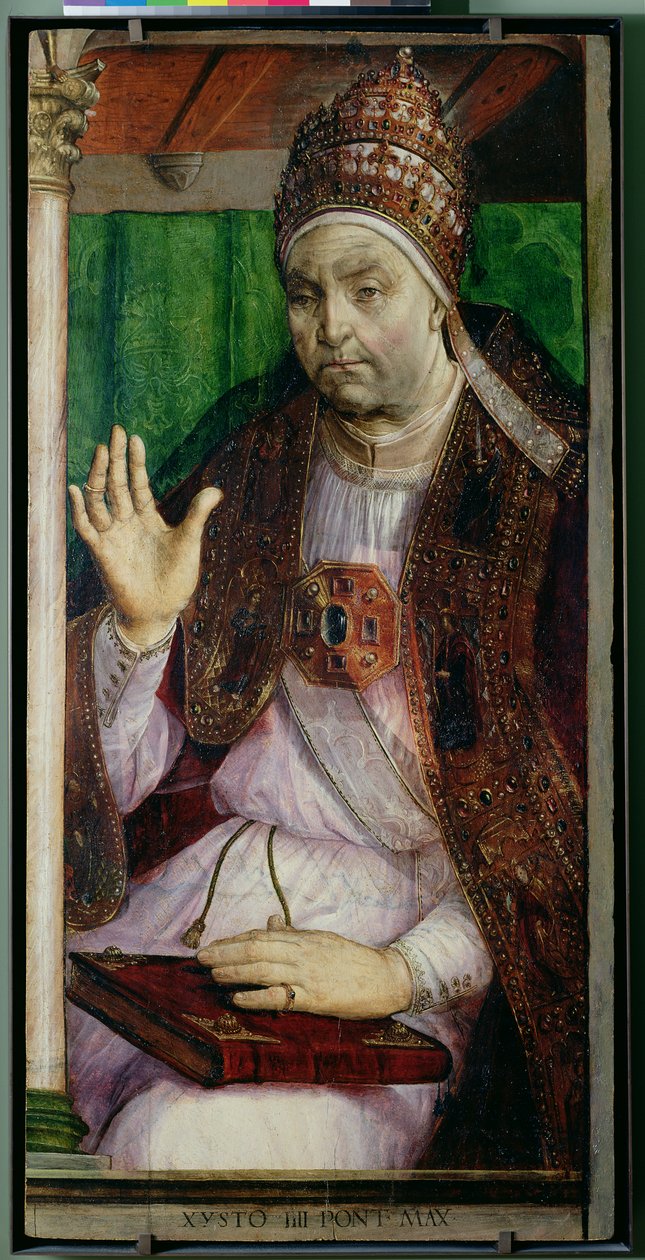 Portrett av Sixtus IV (1414-84) ca. 1475 av Joos van Gent