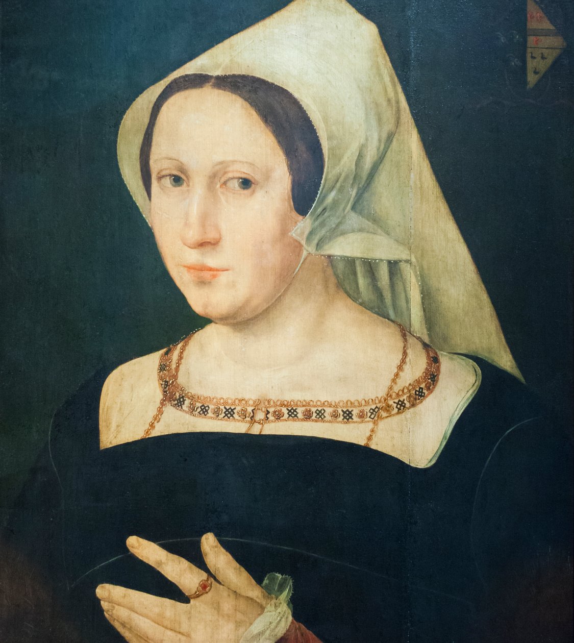 Anna van Spangen, kone til Adriaen van der Goes av Joos van (after) Cleve