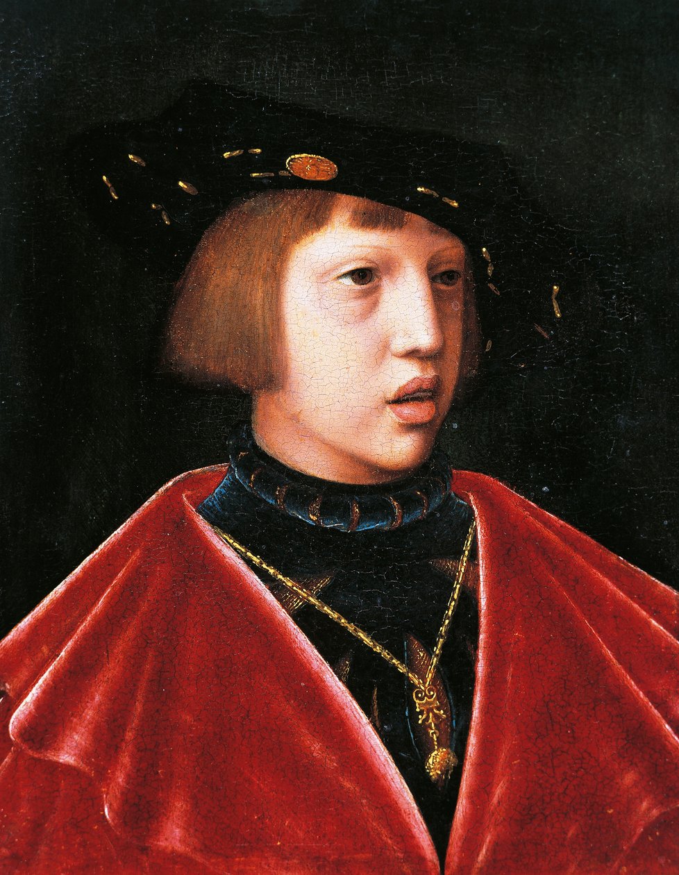 Portrett av Charles V som barn (Gent av Joos van (attr. to) Cleve
