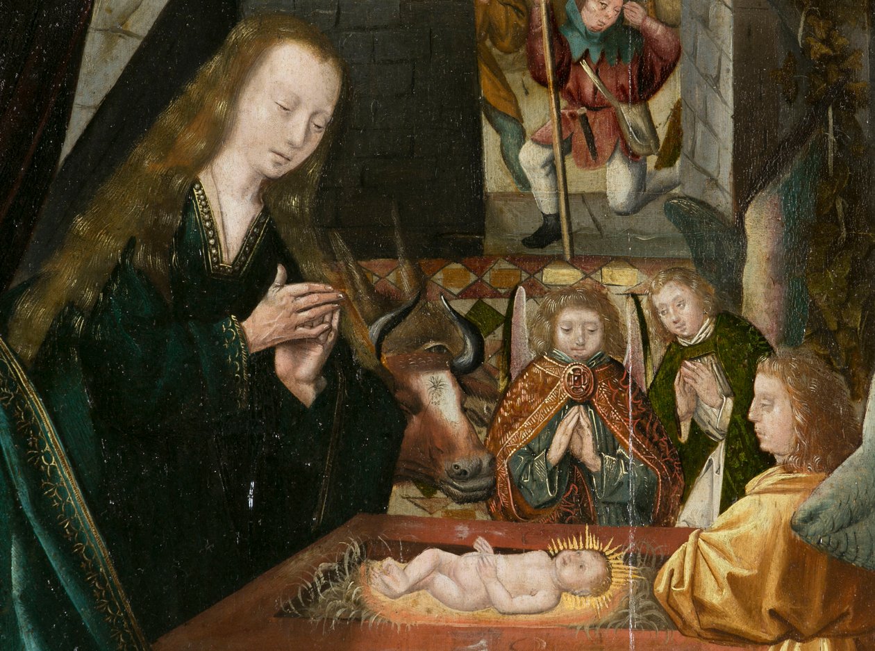 Triptych of Bethlehem, ca 1540 (maleri på tre) av Joos van (attr. to) Cleve