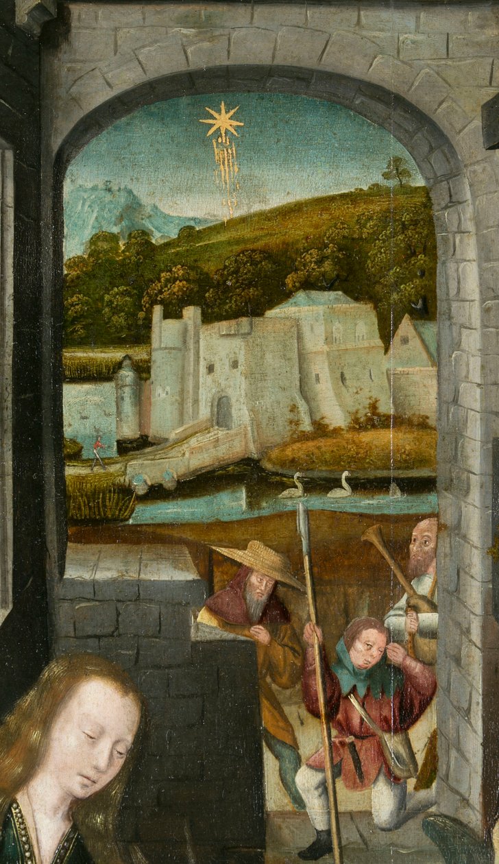 Triptych of Bethlehem, ca 1540 (maleri på tre) av Joos van (attr. to) Cleve