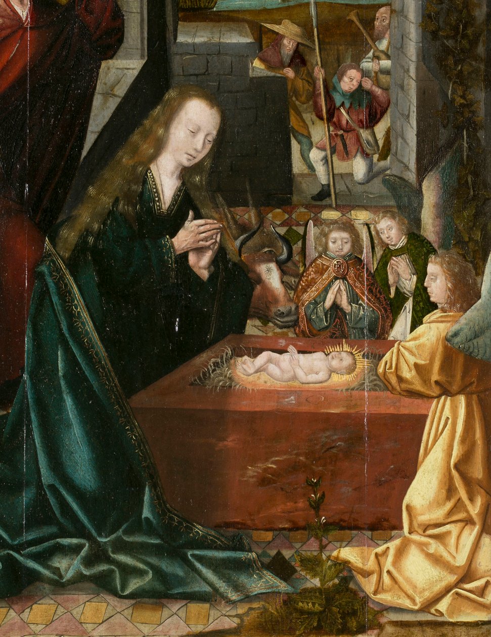 Triptych of Bethlehem, ca 1540 (maleri på tre) av Joos van (attr. to) Cleve