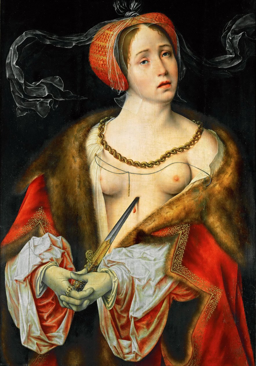 Tidlig nederlandsk kunst: Lucrece - Lucretia par Cleve, Joos van (ca. 1485-1540), ca. 1521-1525. Olje på tre, 75,7x53,9. Kunsthistorisk museum, Vienne av Joos van Cleve