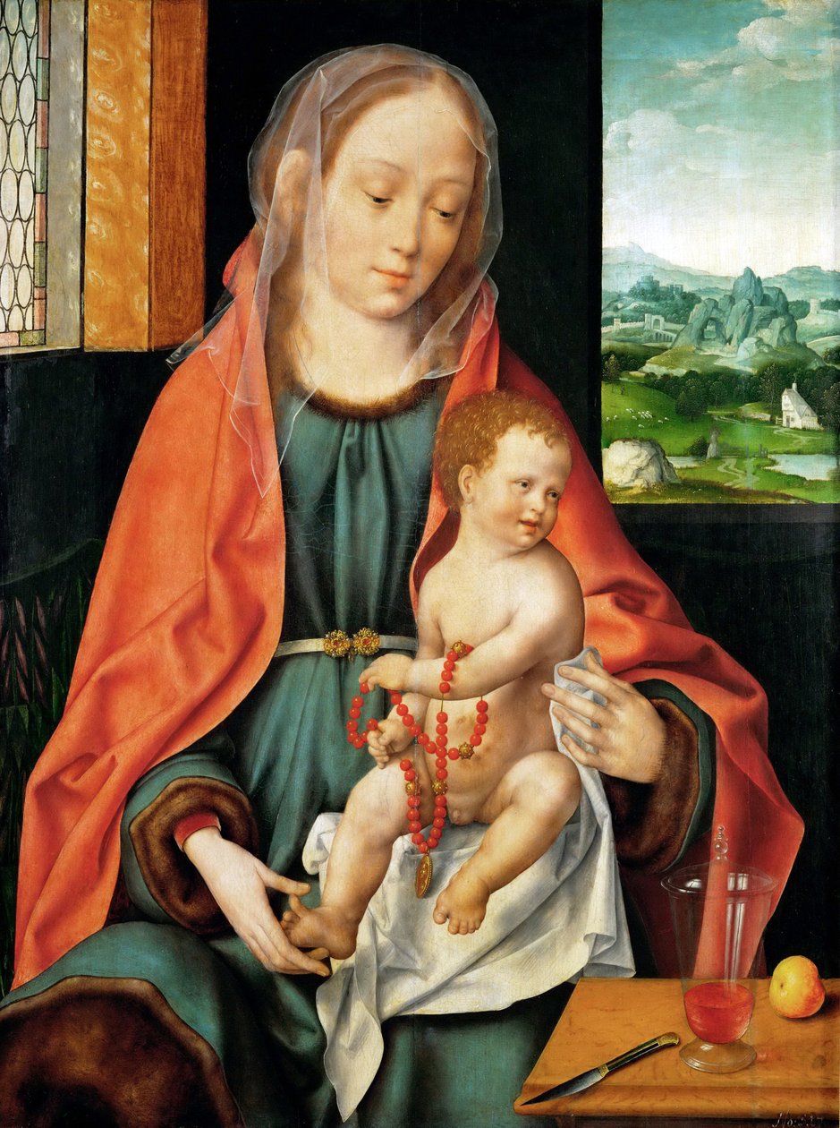 Tidlig nederlandsk kunst: The Virgin and Child par Cleve, Joos van (ca. 1485-1540), ca 1530. Olje på tre, 74,3x56. Kunsthistorisk museum, Vienne av Joos van Cleve
