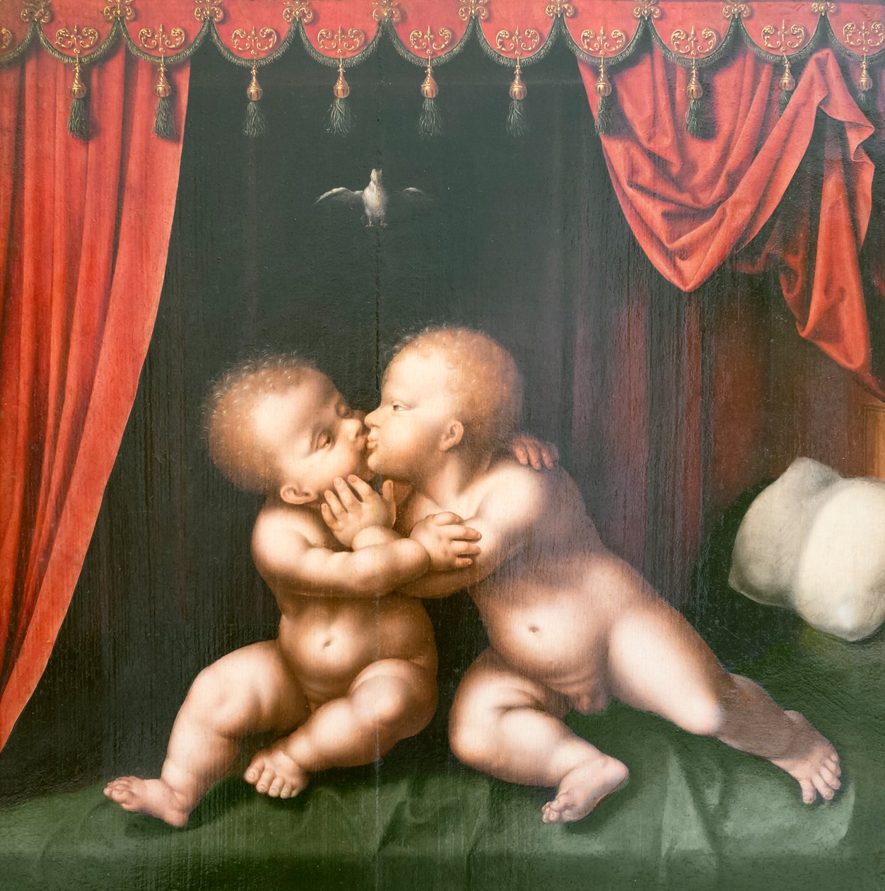 Hellige spedbarn St. Johannes døperen og Kristus omfavner av Joos van Cleve