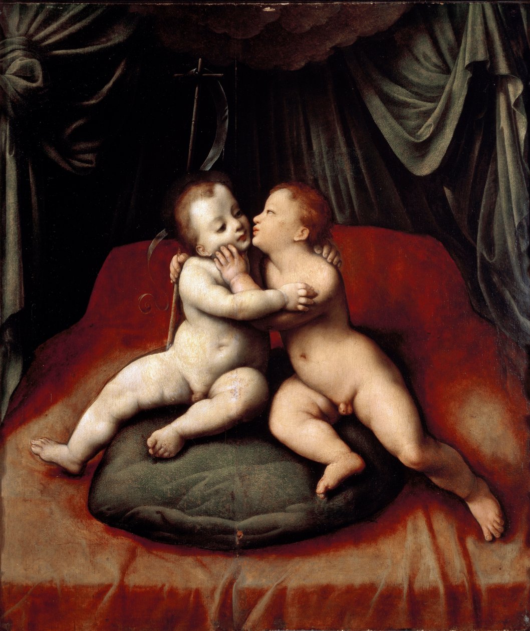Jesus og døperen Johannes som barn (maleri av Joos van Cleve