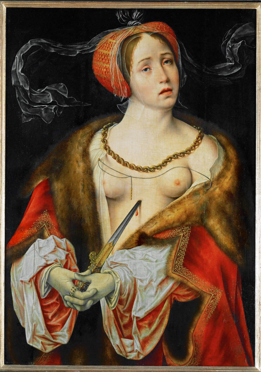 Lucretia (maleri på eik) av Joos van Cleve
