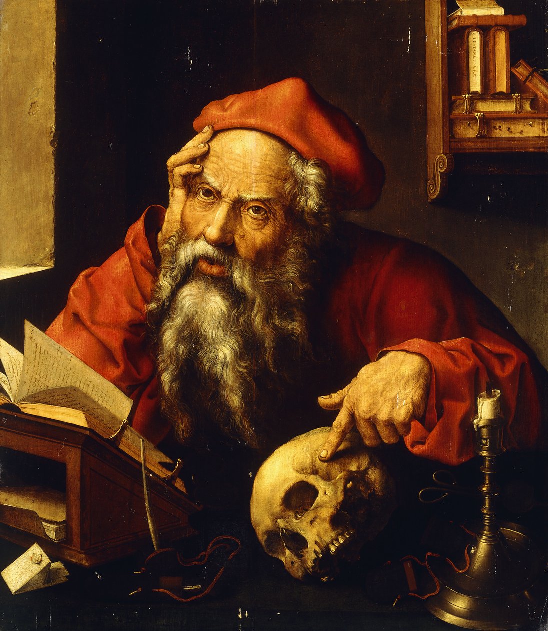 Saint Jerome, av Joos van Cleve