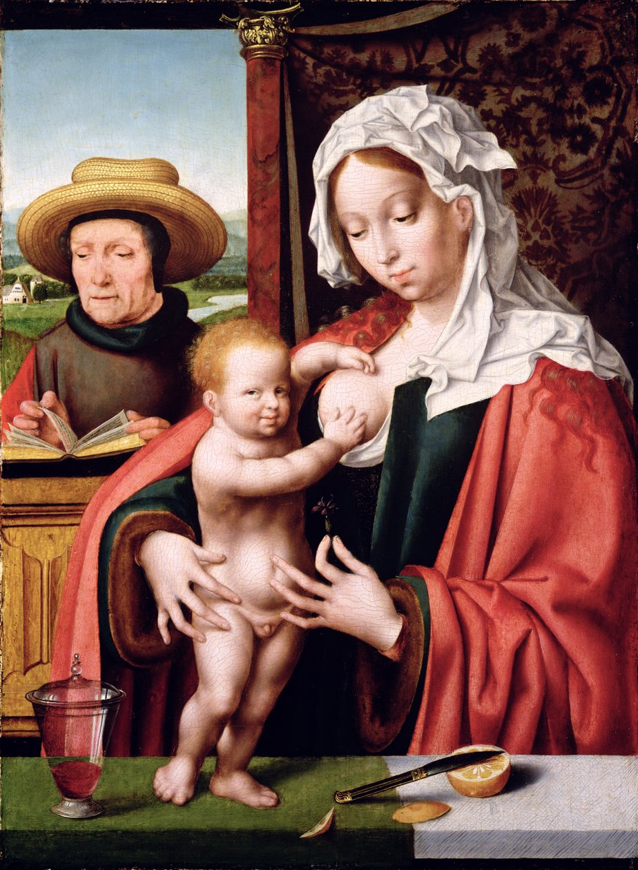 Den hellige familie, ca. 1520 av Joos van Cleve