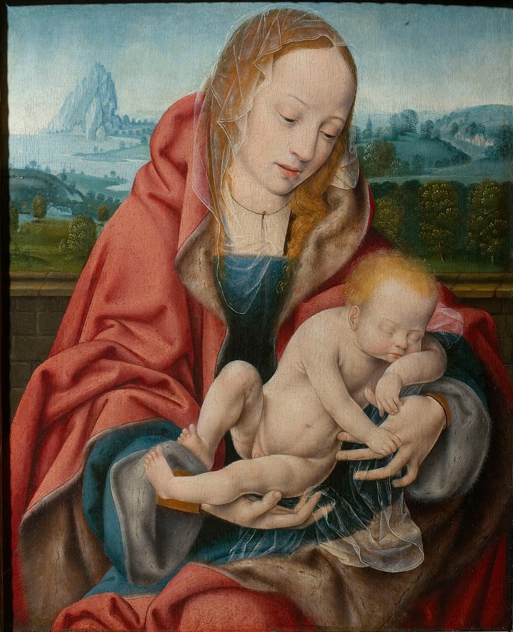 Jomfruen med det sovende barnet, ca 1510-1520. av Joos van Cleve