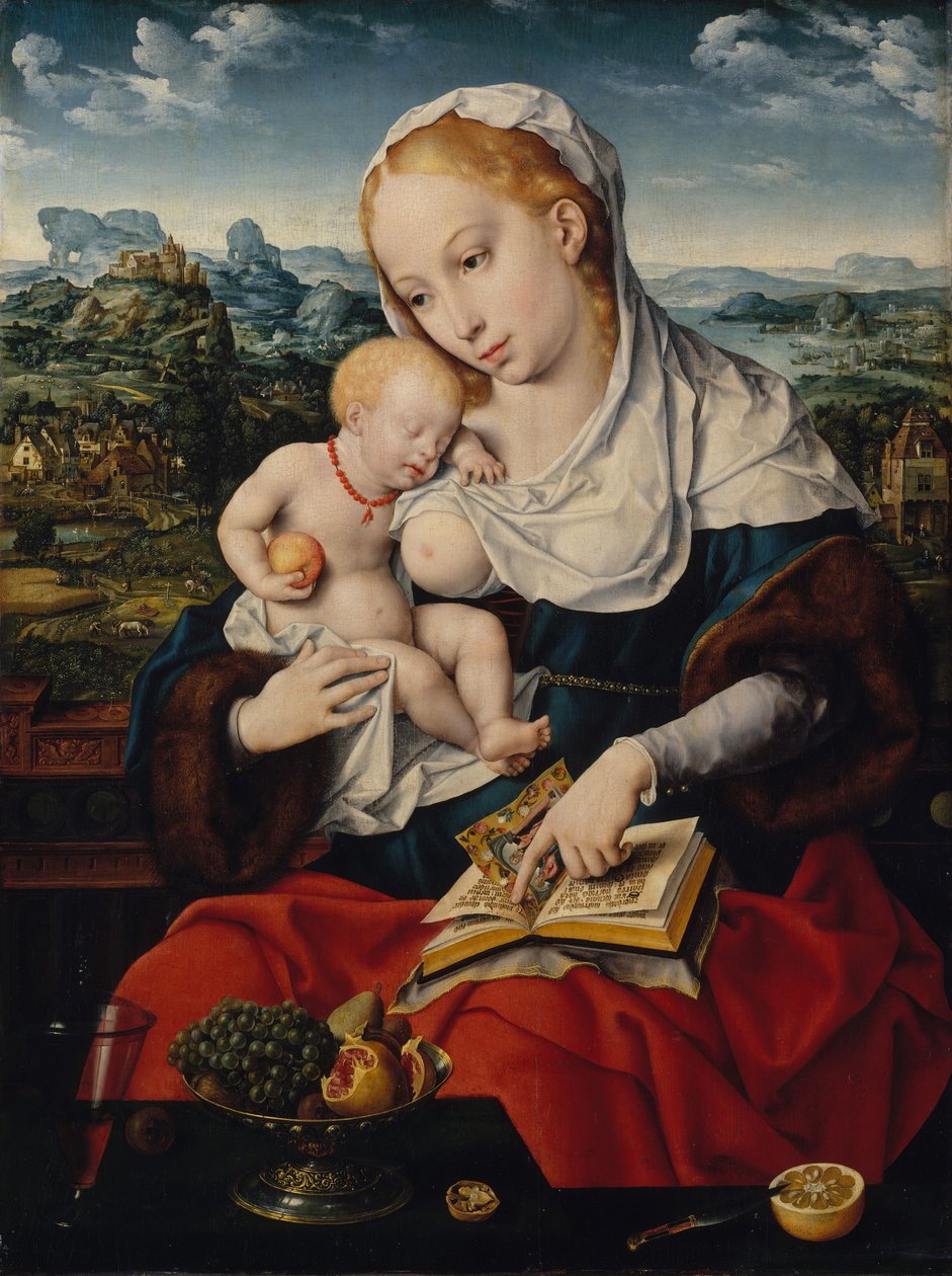 Jomfru og barn, ca. 1525. av Joos van Cleve