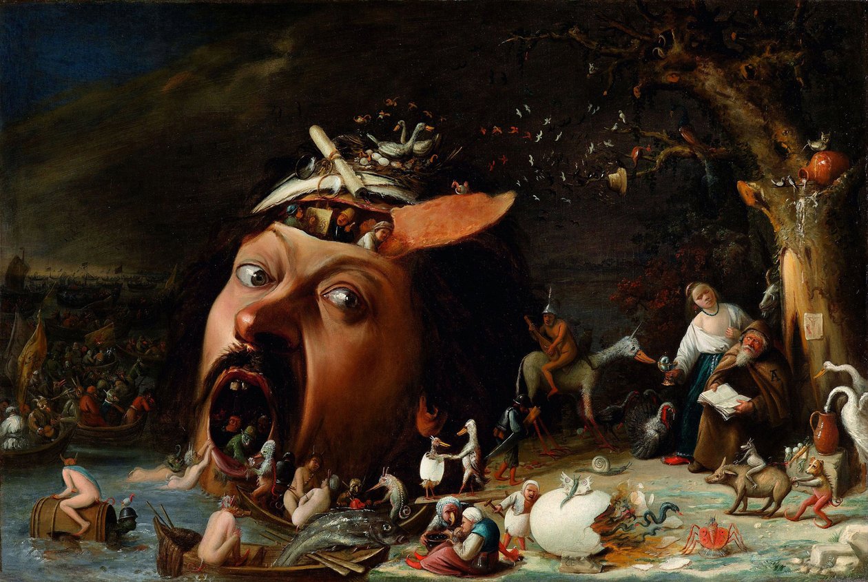Baroque: The Temptation of Saint Anthony av Craesbeeck, Joos (Josse) van (1605/06-ca 1660), ca. 1650. Olje på lerret. Kunsthalle, Karlsruhe av Joos van Craesbeeck