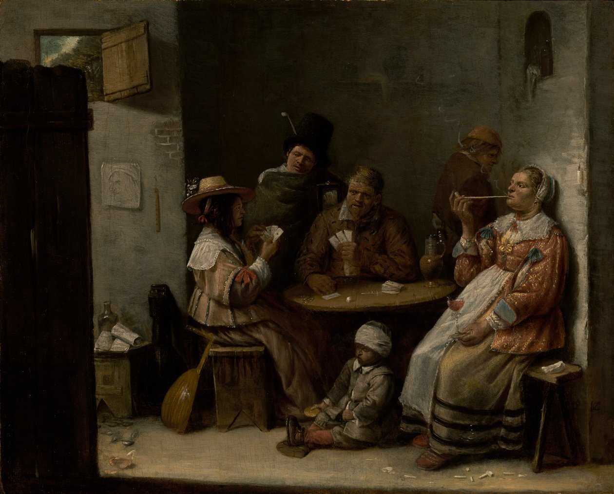 Kortspillere, ca. 1645 av Joos van Craesbeeck