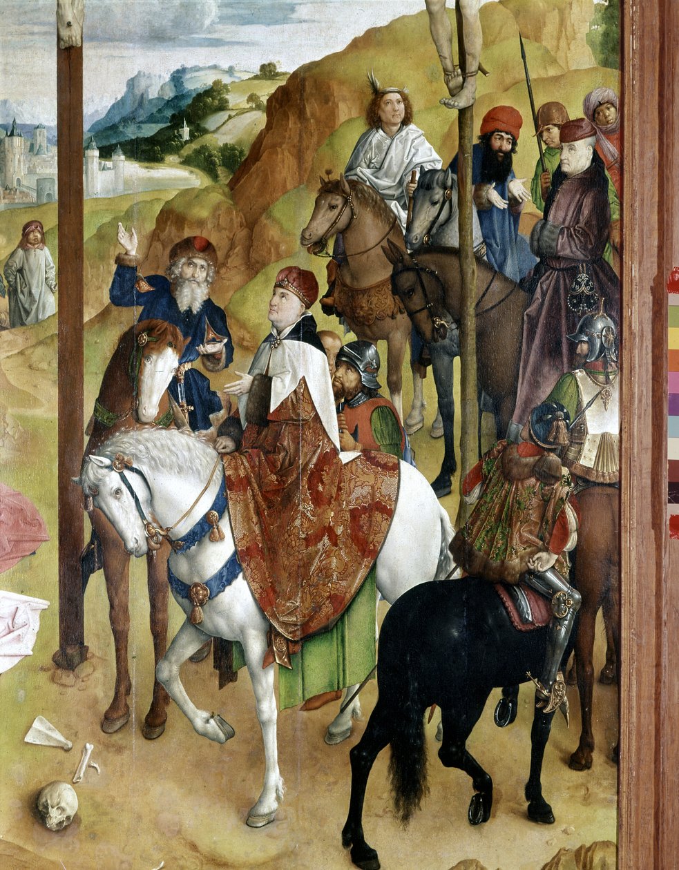 Triptyk om korsfestelsen av Gent av Joos van Gent (fl.1460 75)
