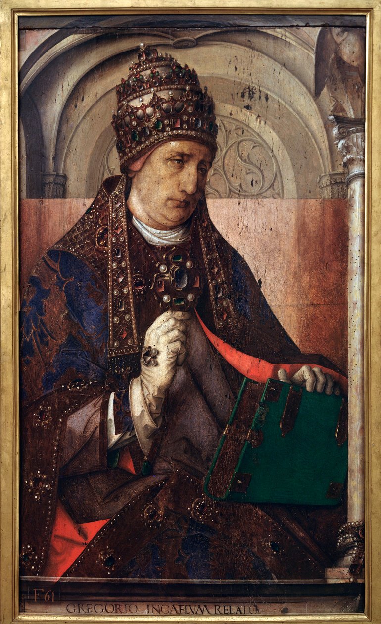 Portrett av pave Gregor I, ca. 1435-75 av Joos van Gent