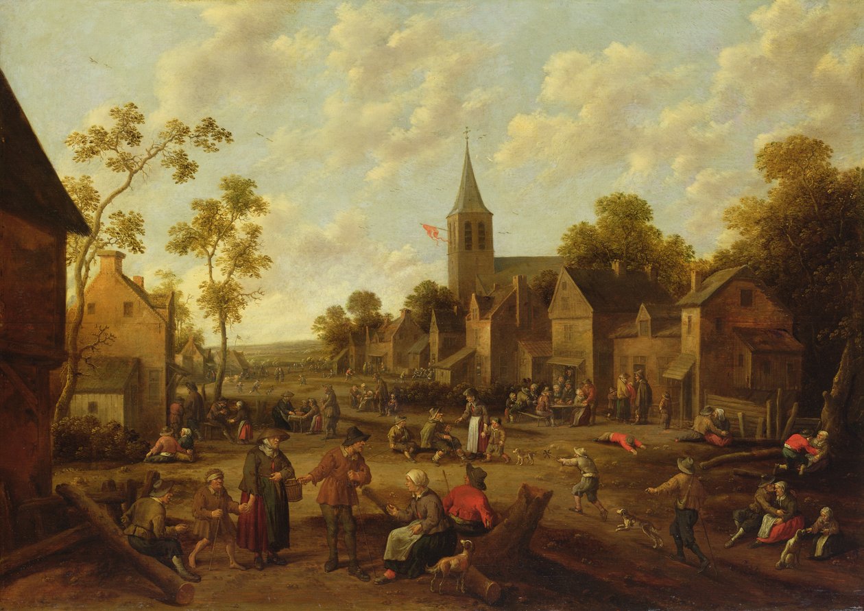 Kermesse, 1658 (olje på eikepanel) av Joost Cornelisz. Droochsloot