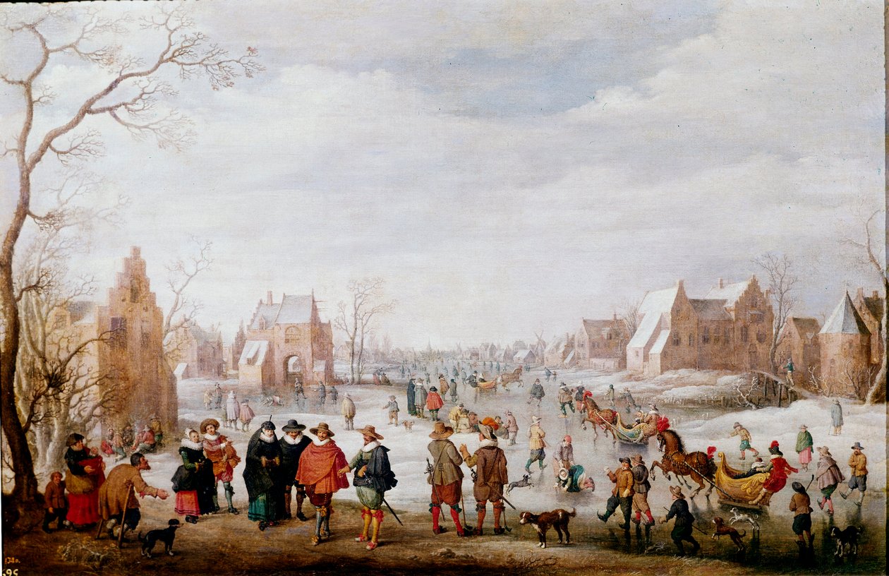 Skater-maleri av Joost Cornelisz Droochsloot (1586-1666) Madrid, Prado-museet av Joost Cornelisz. Droochsloot