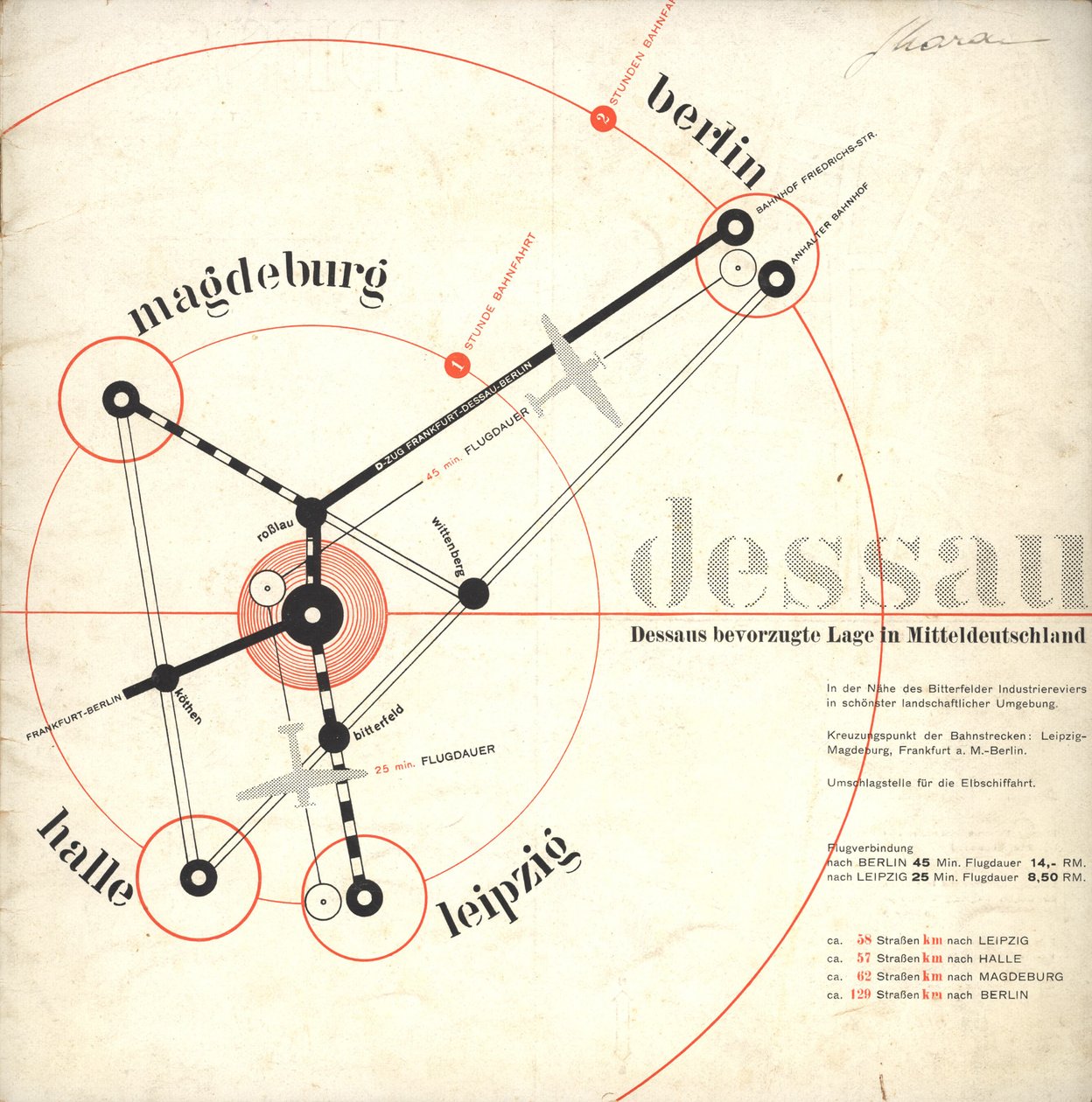 Dessau: på grunn av gammel kultur, 1931. av Joost Schmidt