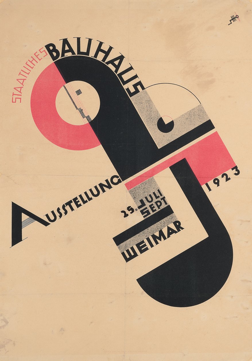 Plakat for den statlige Bauhaus-utstillingen i 1923 av Joost Schmidt