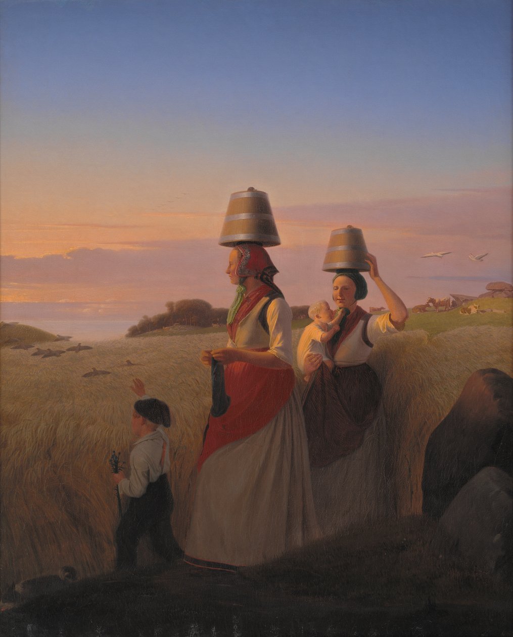 Landlig scene, 1848 av Jorgen Valentin Sonne