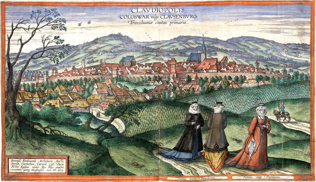 Clavdiopolis, Coloswar kjent som Clavsenbvrg, hovedbyen i Transylvania av Joris Hoefnagel