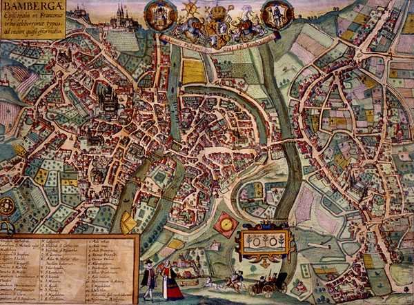 Kart over Bamberg, fra 