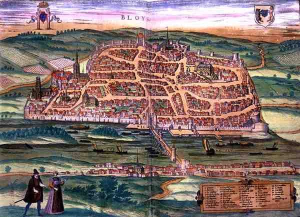 Kart over Blois, fra 