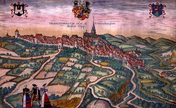 Kart over Frankenburg, fra 