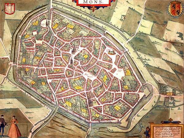 Kart over Mons, fra 