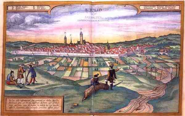 Kart over St Polten, fra 