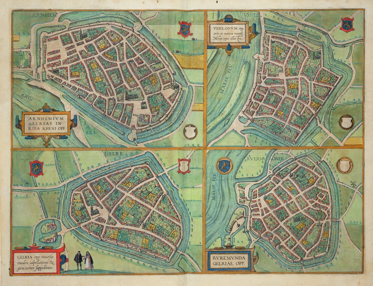 Kart over Arnhem, Velmo, Gelre og Ruerm, fra 