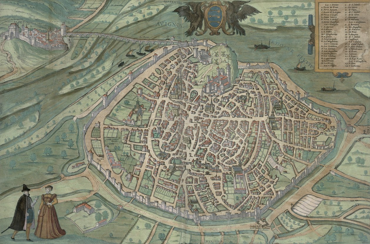 Kart over Avignon, fra 