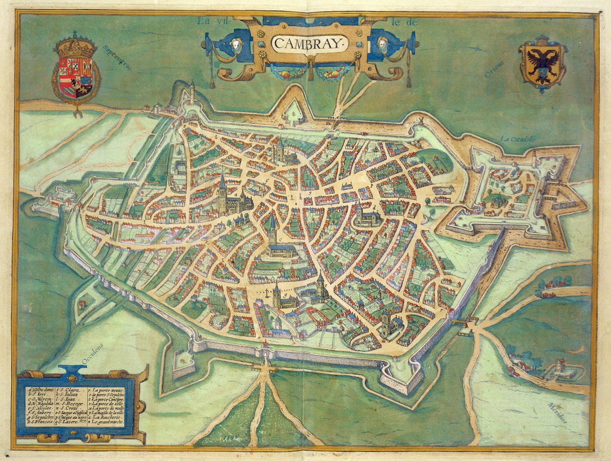 Kart over Cambrai, fra 