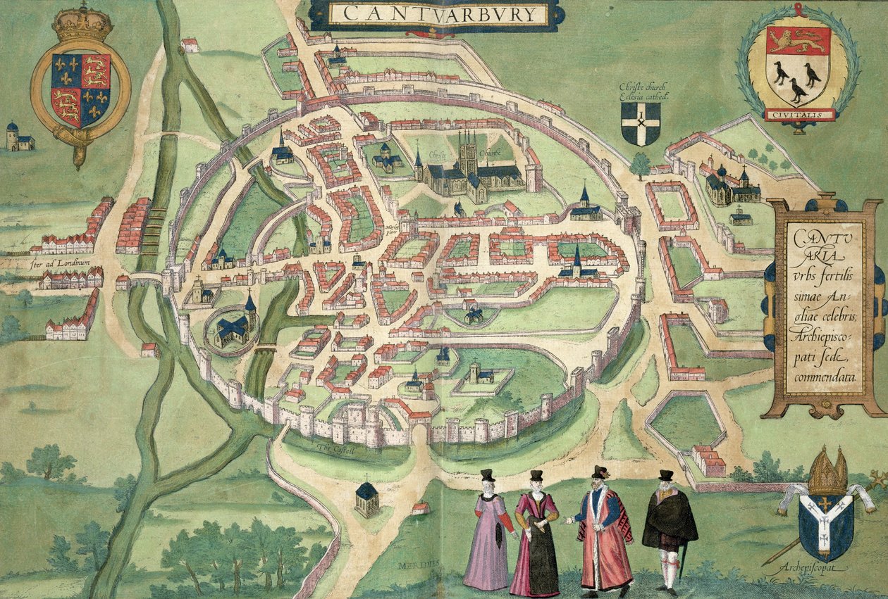 Kart over Canterbury, fra 