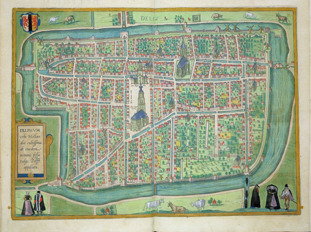 Kart over Delft, fra 
