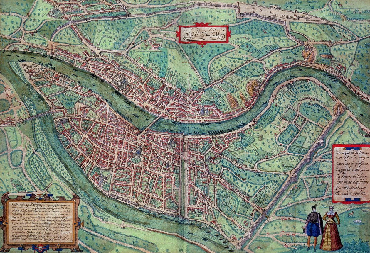 Kart over Lyon, fra 