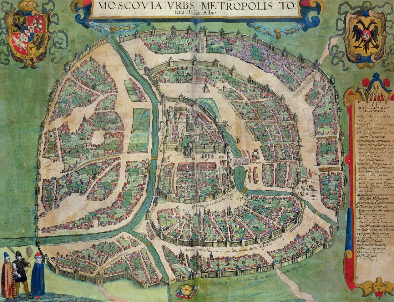 Kart over Moskva, fra 
