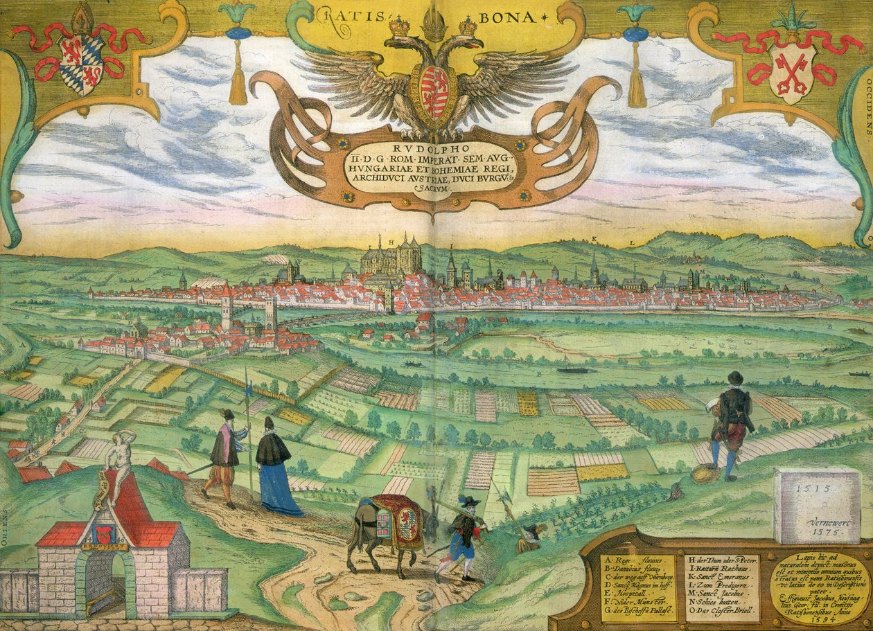 Kart over Regensburg, fra 