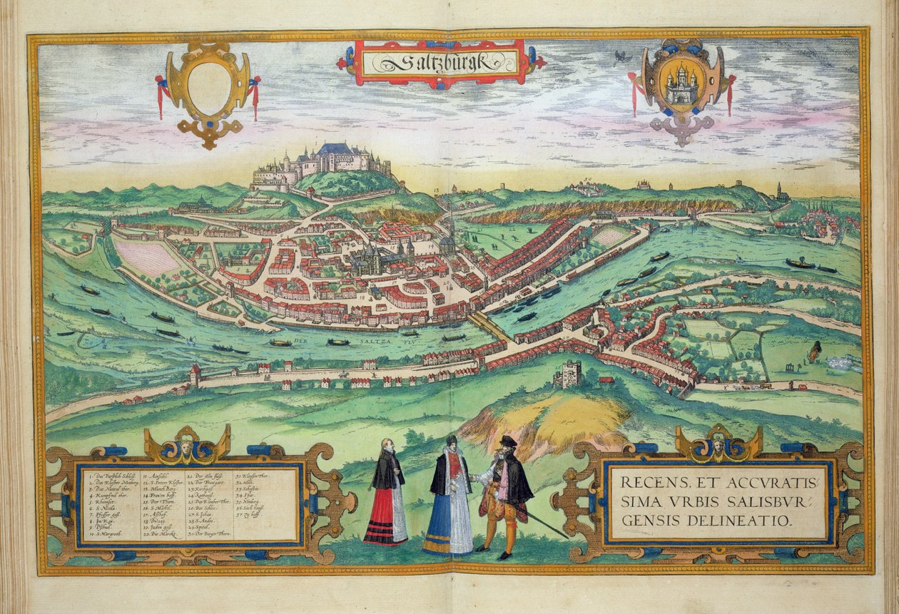 Kart over Salzburg, fra 