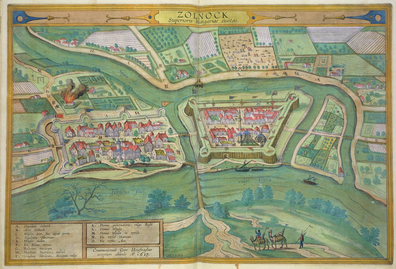 Kart over Szolnok, fra 