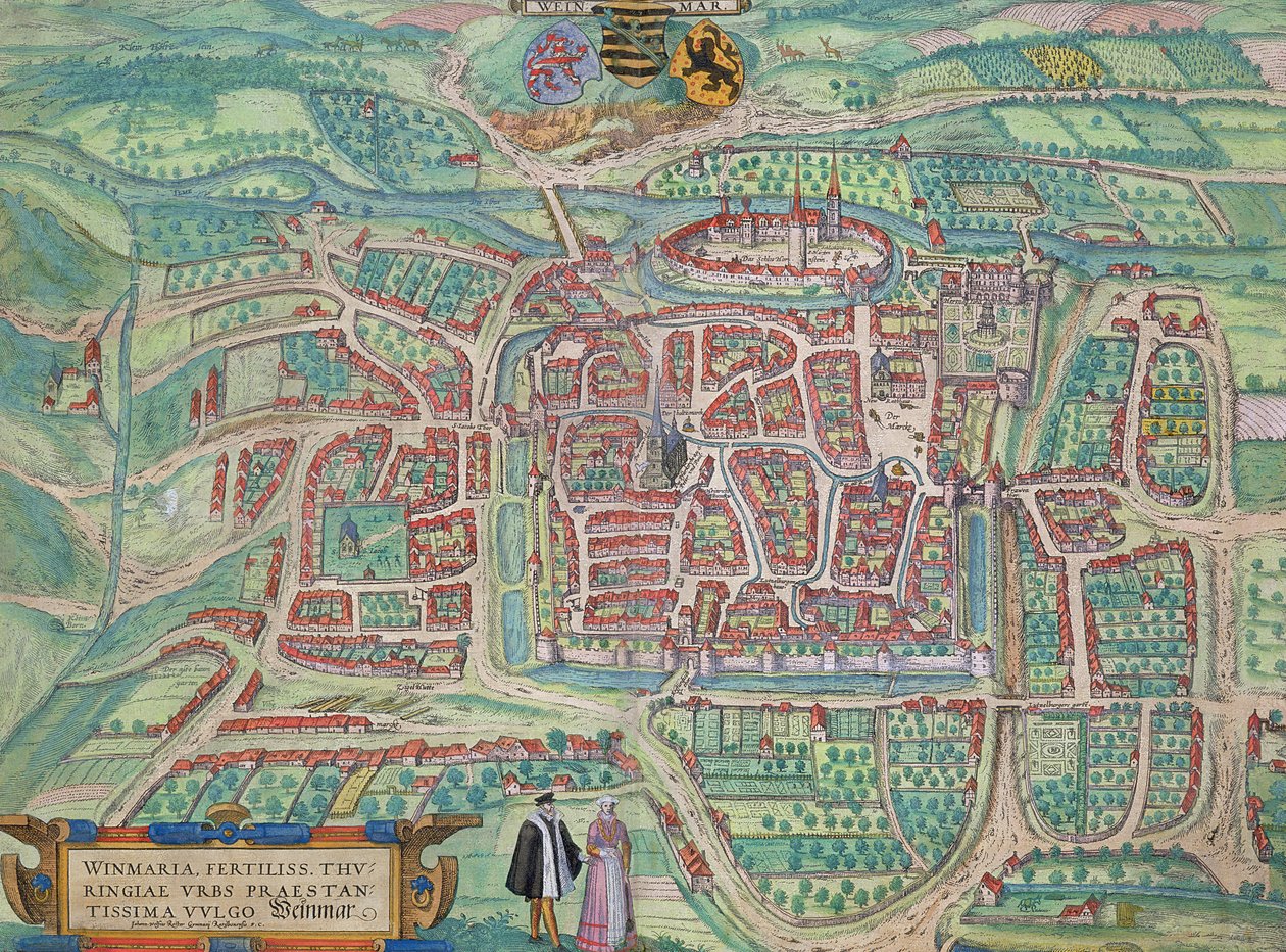 Kart over Weimar, fra 