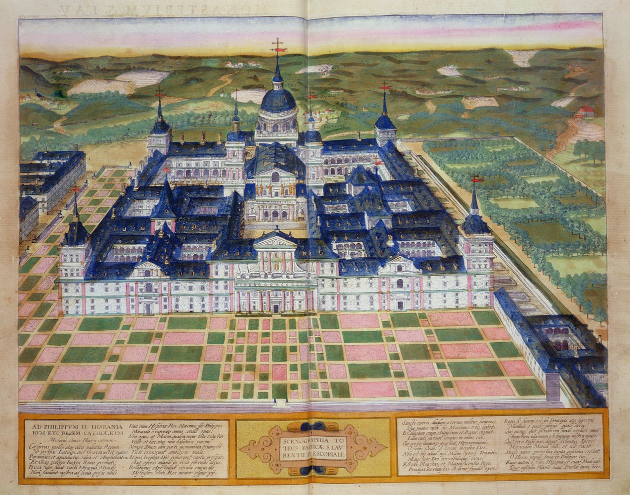 Plan over klosteret El Escorial, fra 