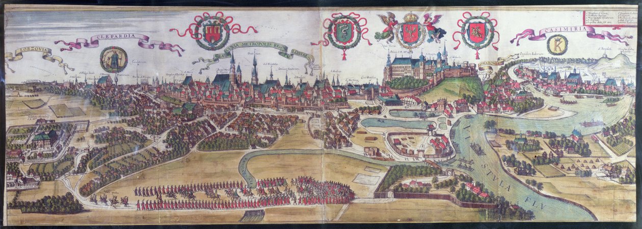 Utsikt over Krakow fra nordvest, fra 