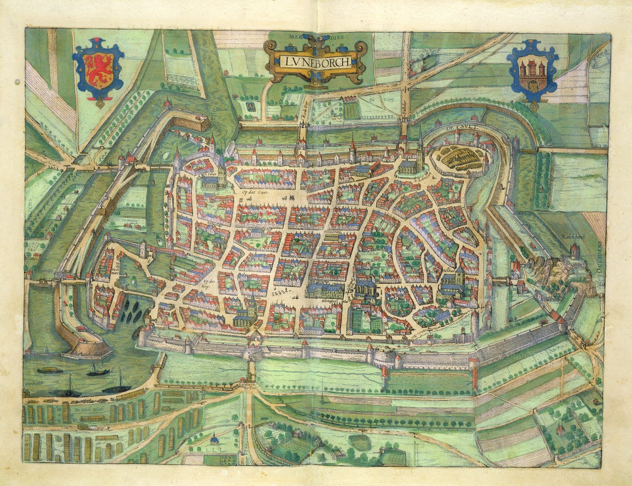 kart over Luneburg, fra 