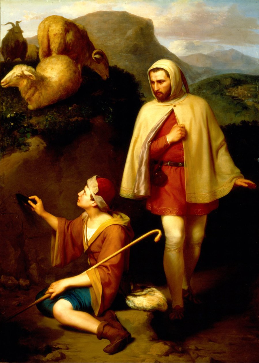 Giotto og Cimabue av José María Obregón