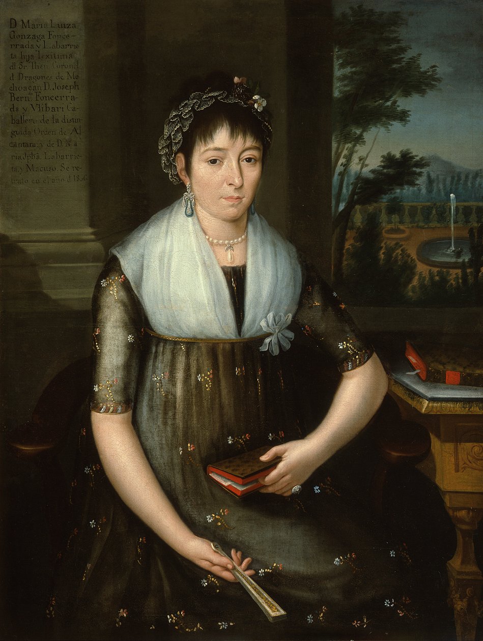 Portrett av Doña María Luisa Gonzaga Foncerrada y Labarrieta av José María Vázquez