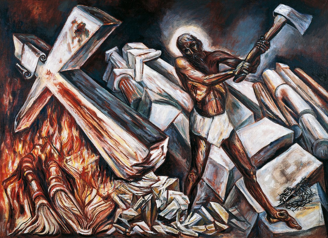 Kristus ødelegger sitt kors av José Clemente Orozco
