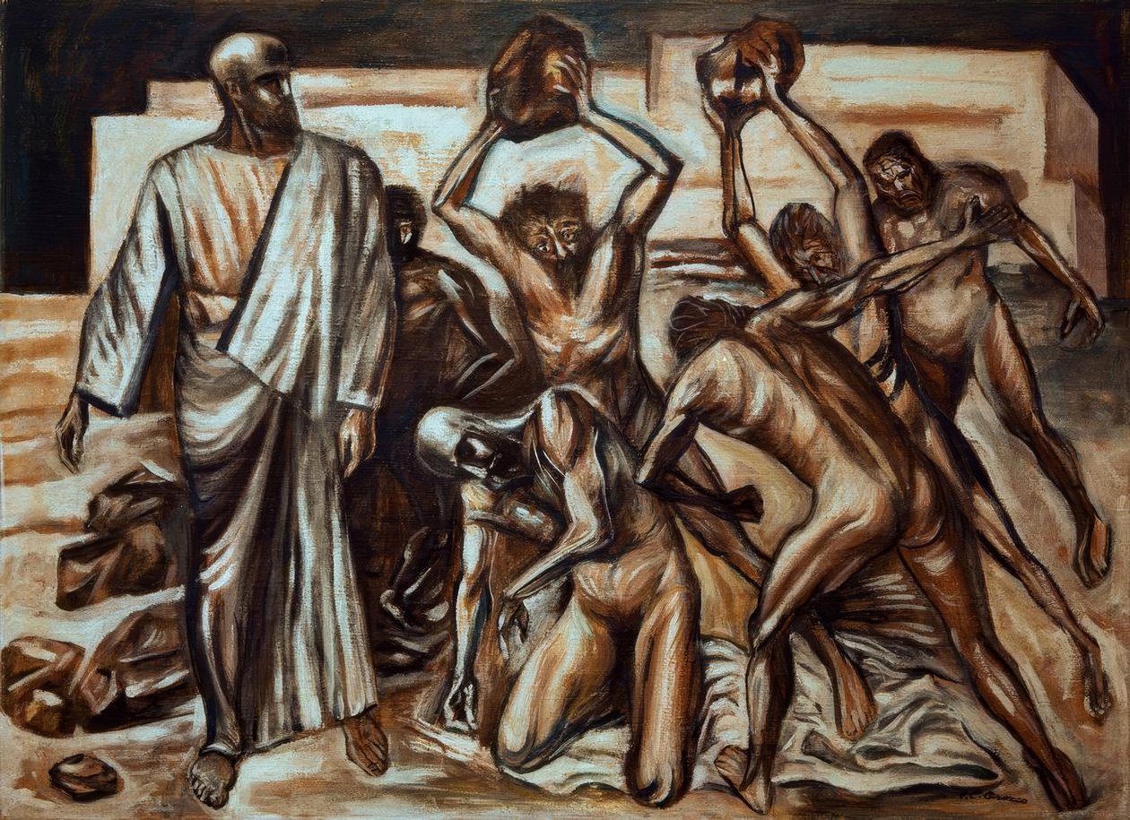 Sankt Stefans martyrium av José Clemente Orozco