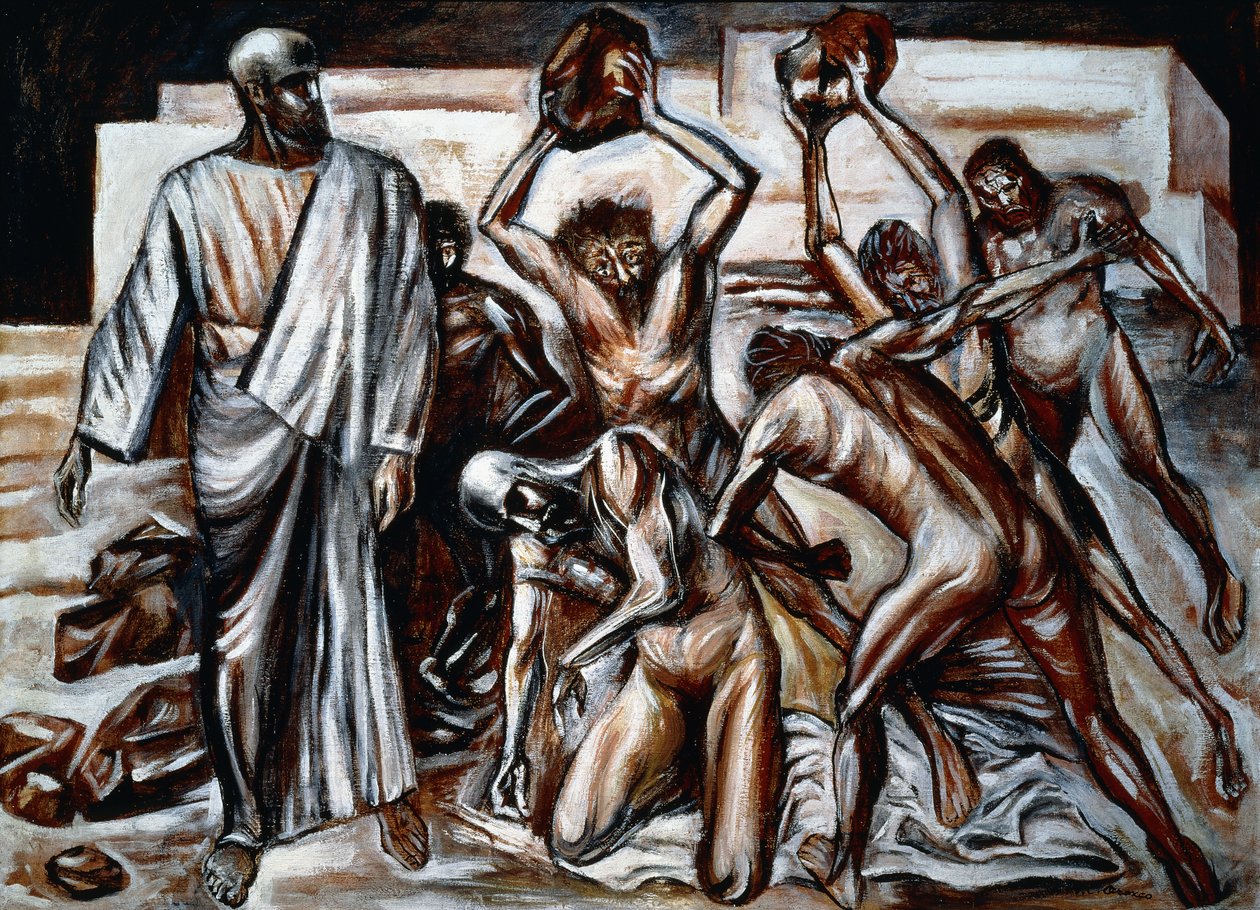 Martyrium av Saint Esteban av José Clemente Orozco