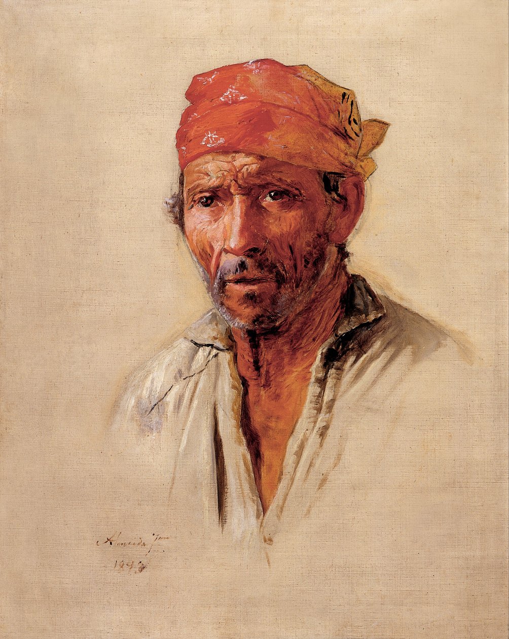 Studie av Caipiras hode av José Ferraz de Almeida Júnior